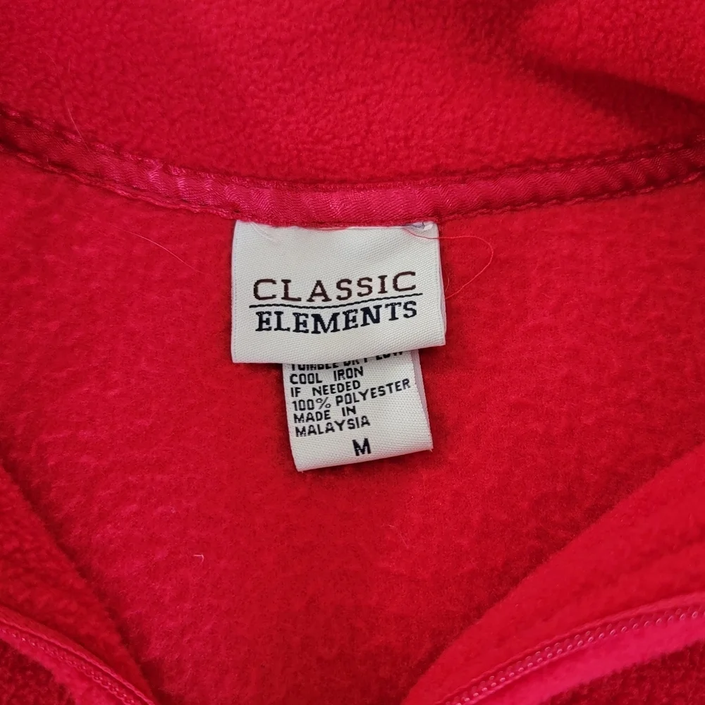 Classic Elements Bold Red Fleece Top